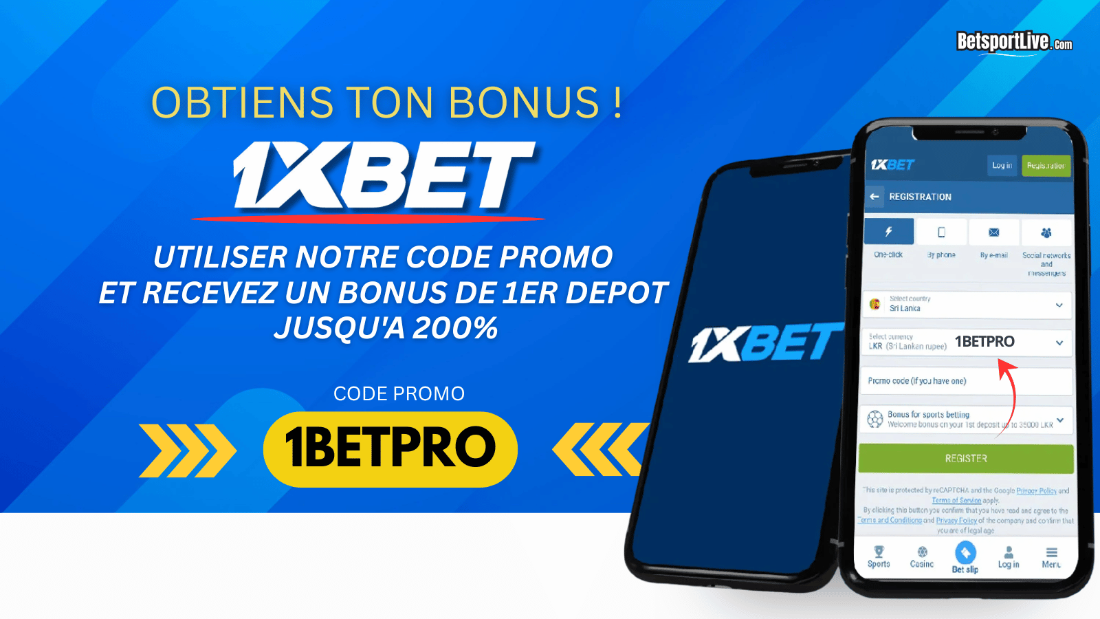 Application mobile 1xBet