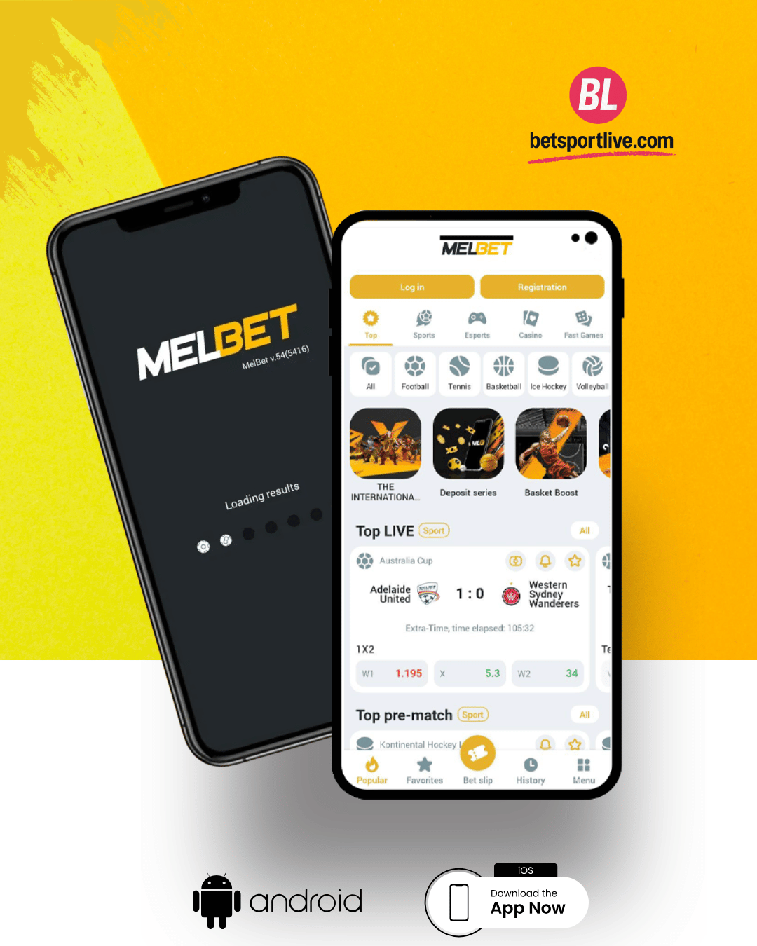 Application Melbet Interface