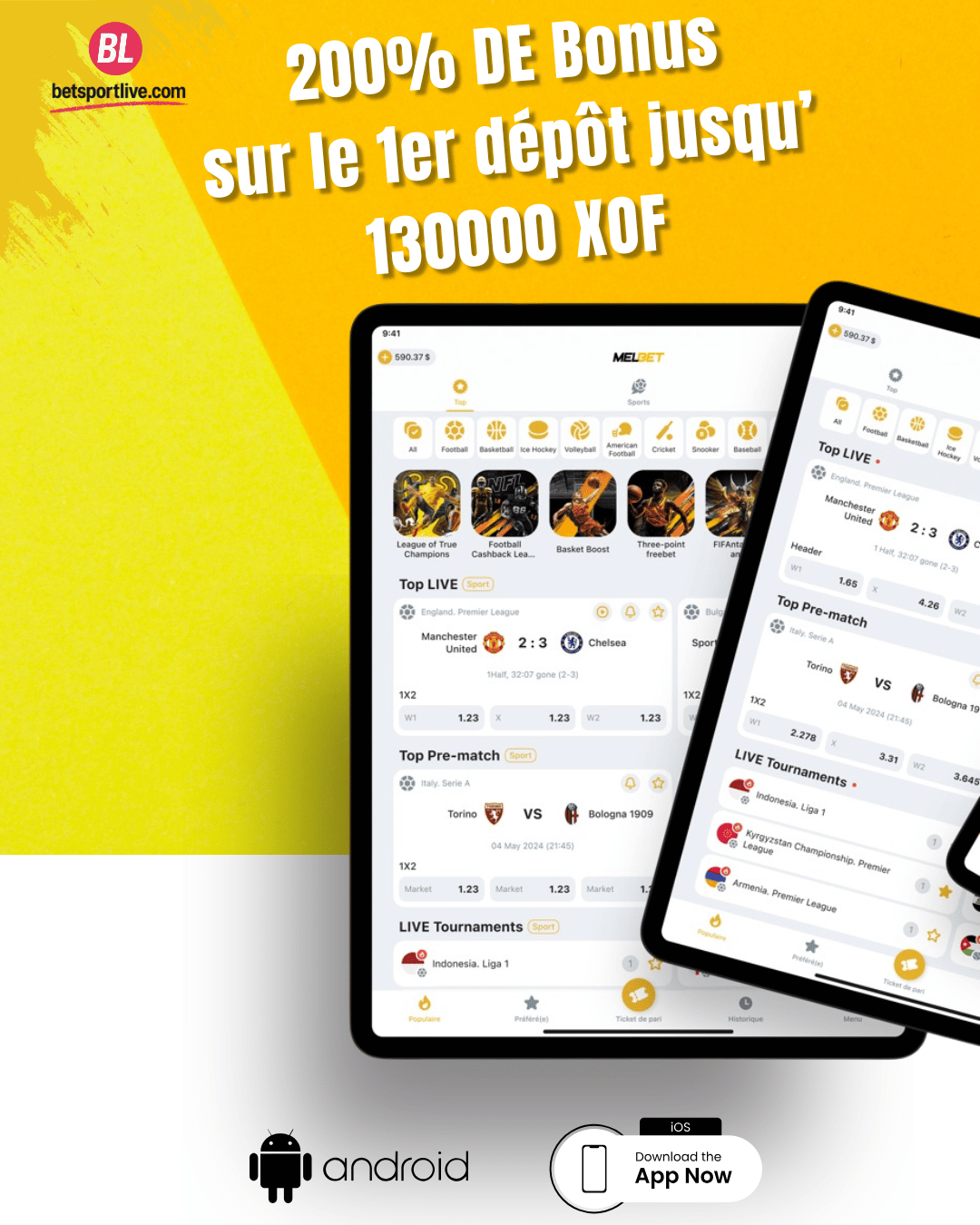 Melbet App Paris en Direct