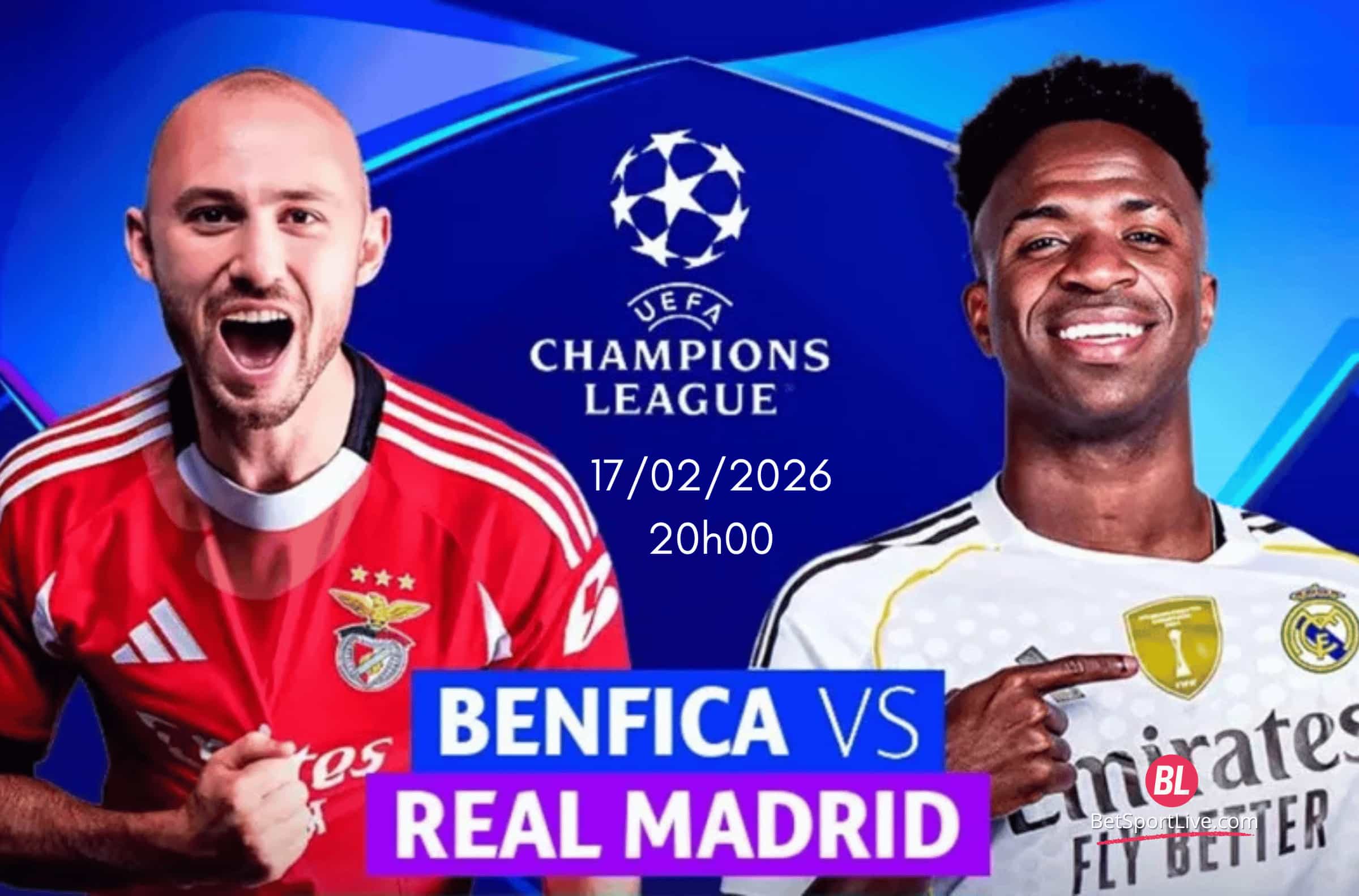 Benfica vs Real Madrid Ligue des Champions 17 février 2026